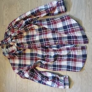 Oversized women's cozy flannel